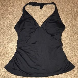 Athleta Tankini Halter Swim Top Sz Small Black